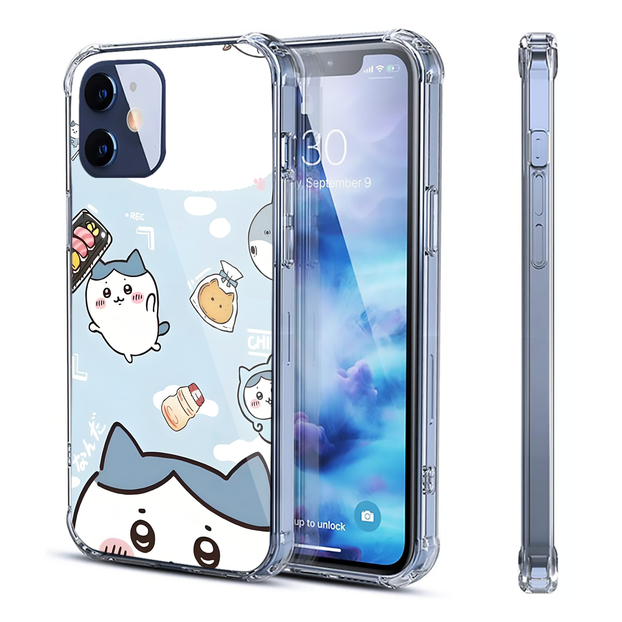 （画像用） ちいかわ Chii-kawa 【iPhone 12シリーズ対応】透明スマホケース（クリアソフトケース）
